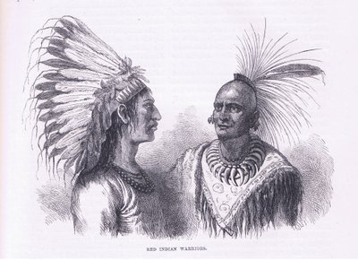 Red Indian warriors, illustration from Cassell