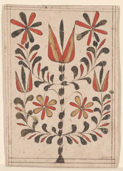 Reward of Merit (Belohnung), Fraktur Painting by American School