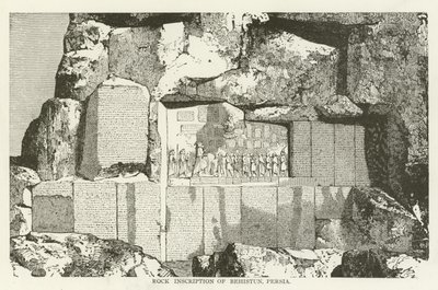 Rock Inscription of Behistun, Persia by American School