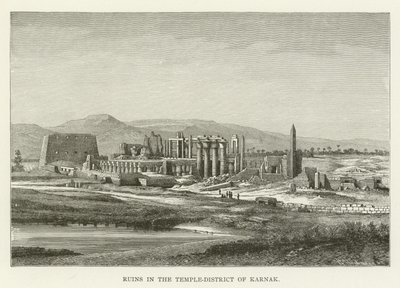 Ruins in the Temple-District of Karnak by American School