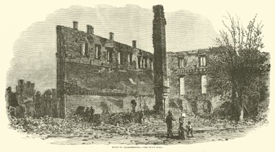 Ruins of Chambersburg, the Town Hall, September 1864 by American School