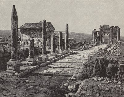 Ruins of the Roman-Berber city of Timgad, Algeria by American School