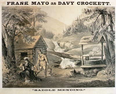 Saddle Mending, Poster for Davy Crockett starring Frank Mayo by American School