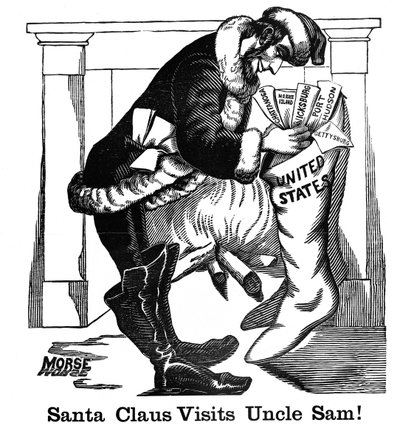 Santa Claus visits Uncle Sam!, c.1863 by American School