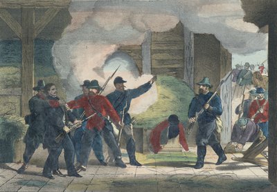 Seizure and Death of the Murderer Wilkie Booth by American School
