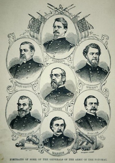 Seven Portraits of Generals of the Union Army of the Potomac by American School