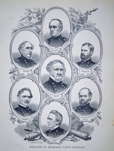 Seven Prominent Generals from the American Civil War by American School
