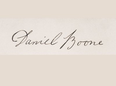 Signature of Daniel Boone by American School