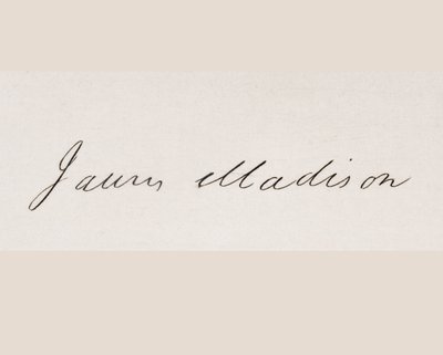 Signature of James Madison by American School