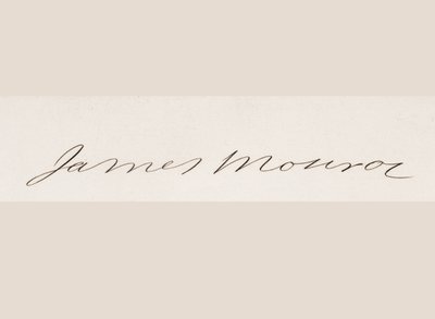 Signature of James Monroe by American School