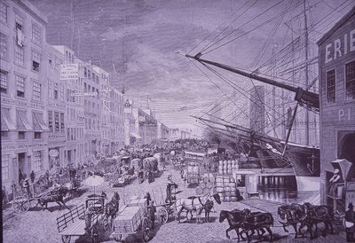 South Street Seaport in the 1870s, New York City by American School
