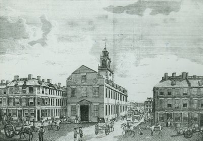 South West View of The Old State House, Boston, 1881 by American School