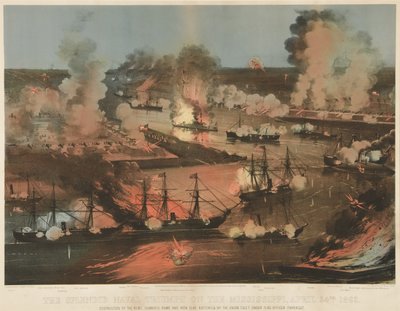 Splendid Naval Triumph of the Mississippi, pub. 1862 by American School