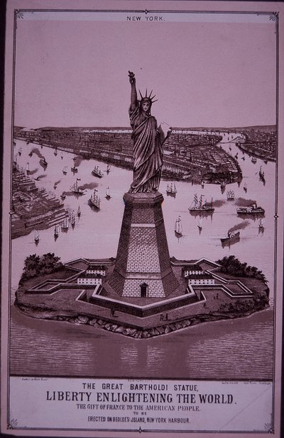 Statue of Liberty ‘To Be Erected on Bedloe’s Island’, Print of 1885 by American School