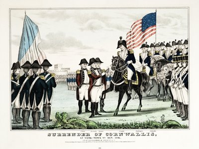 Surrender of Cornwallis at Yorktown, VA, October 1781 by American School