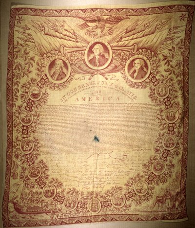 Tapestry commemorating the signing of the Declaration of Independence by American School