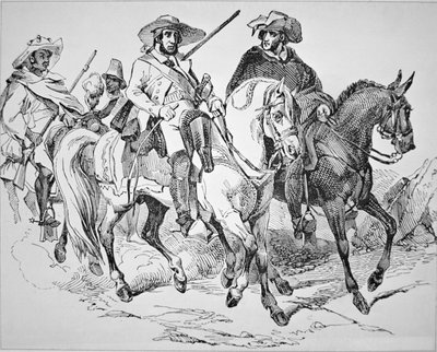 Texas Rangers during the period of the Texas Republic 1842 by American School