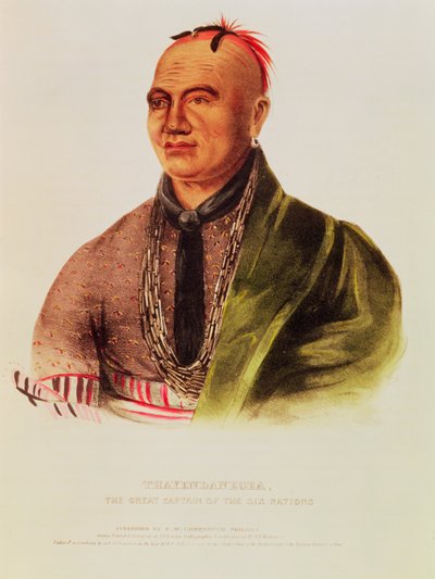 Thayendanegea, The Great Captain of the Six Nations (colour litho) by American School