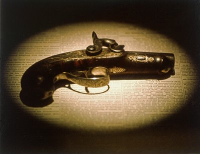 The .44 calibre Deringer used to assassinate Abraham Lincoln (1809-65) by John Wilkes Booth (1838-65) on 14th April 1865 by American School