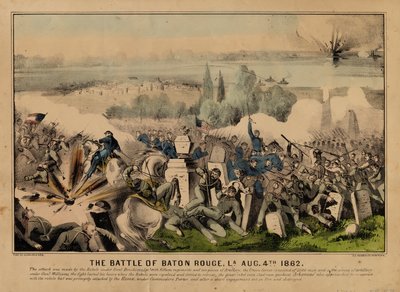 The Battle of Baton Rouge, La. Aug. 4th 1862, pub. by Currier & Ives, c.1862 by American School