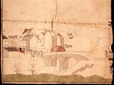 The Battle of Lexington and Concord by American School