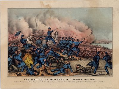 The Battle of Newbern, N.C., March 14th 1862, pub. by Currier & Ives, c.1862 by American School