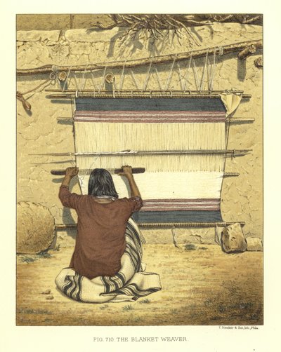 The Blanket Weaver by American School