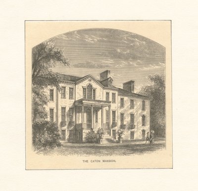 The Caton Mansion, c.1870 (engraving) by American School