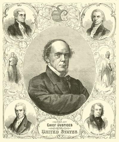 The Chief Justices of the United States, August 1864 by American School
