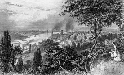 The City of Cincinnati, Ohio, from Picturesque America Volume II, printed New York 1872 by American School