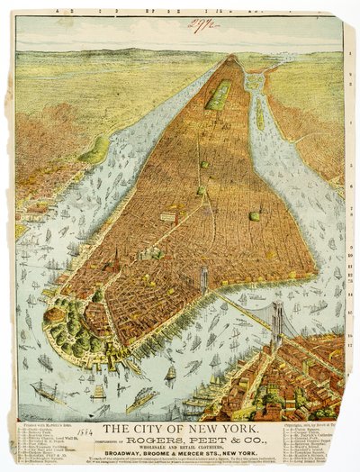 The City of New York, compliments of Rogers, Peet & Co., Wholesale and Retail Clothiers, Broadway, Broome & Mercer Sts., NY by American School