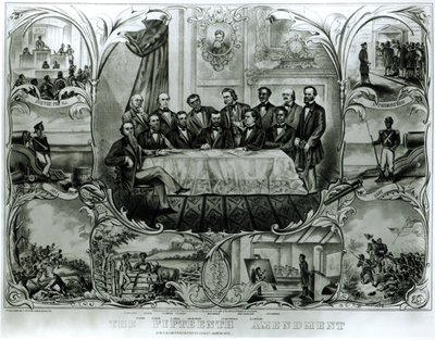 The Fifteenth Amendment, Signed by President Ulysses S. Grant, March 1870 by American School