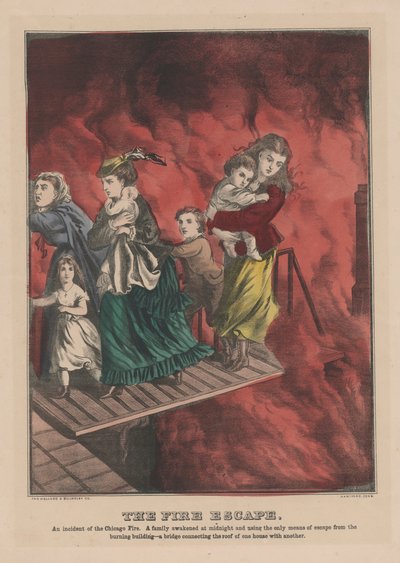 The Fire Escape, 1871 by American School