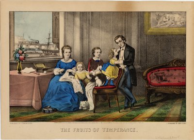 The Fruits of Temperance, pub. by Currier & Ives, 1870 by American School