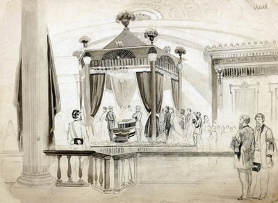 The Funeral Catafalque at Springfield, Illinois, illustration for Frank Leslie