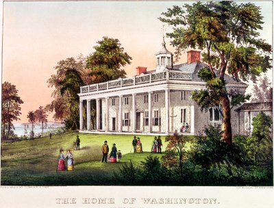 The Home of George Washington, Mount Vernon, Virginia, published by Nathaniel Currier and James Merritt Ives by American School