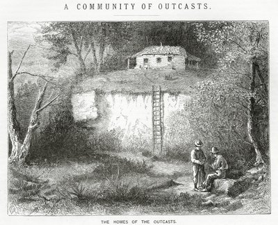 The Homes of the Outcasts, Illustration for A Community of Outcasts by American School