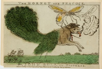 The Hornet and Peacock, or, John Bull in distress by American School