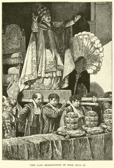 The Last Benediction of Pope Pius IX by American School