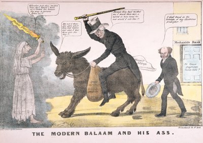 The Modern Balaam and His Ass by American School