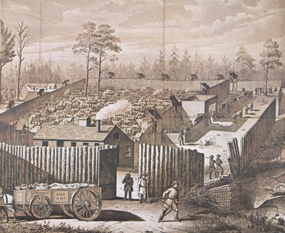 The Prisoner of War Camp at Andersonville by American School