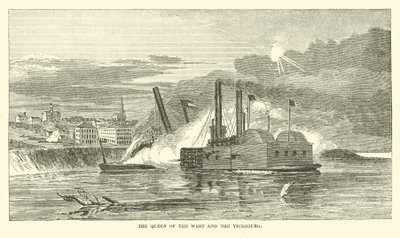 The Queen of the West and the Vicksburg, February 1863 by American School