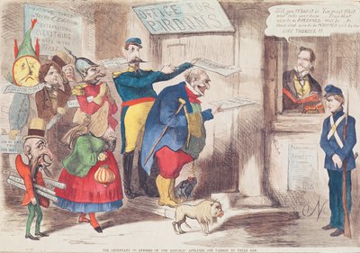The Repentant Enemies of the Republic Applying for Pardon to Uncle Sam, 1869 by American School