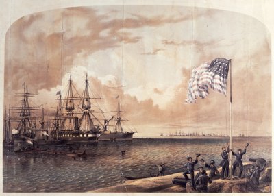 The Union Victory at Port Royal, November 7th 1861, engraved by Shearman and Hart, 1861 by American School