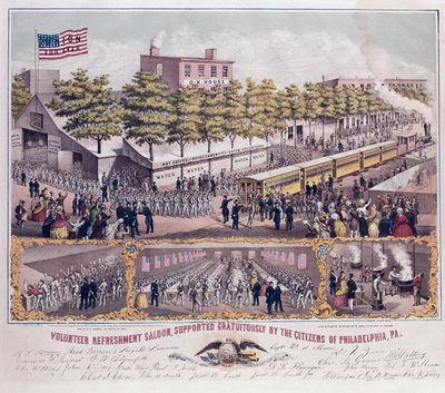 The Volunteer Refreshment Saloon Supported Gratuitously by the Citizens of Philadelphia by American School