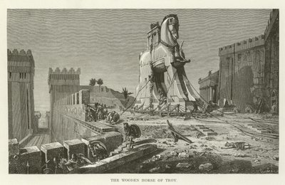 The Wooden Horse of Troy by American School