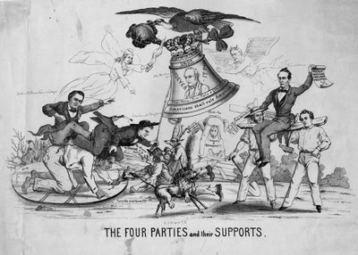 The Four Parties and Their Supports by American School