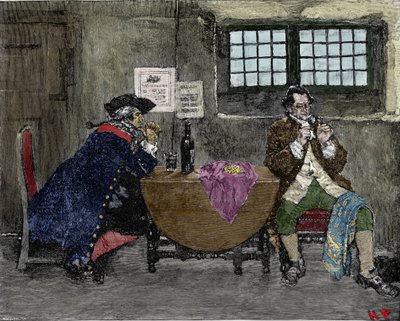 The Hacker Henry Every (John Avery, Long Ben, Benjamin Bridgeman) (? -1695) Sells Jewellery Recovered During Enemy Attacks, Illustration by Howard Pyle (1853-1911) by American School
