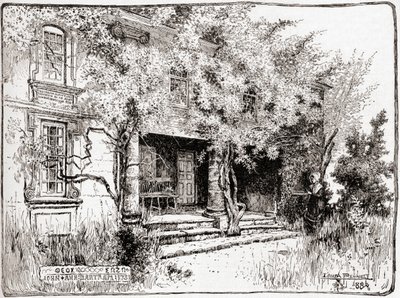 The Home of John Bartram Near Philadelphia, from The Century Illustrated Monthly Magazine, Published 1884 by American School