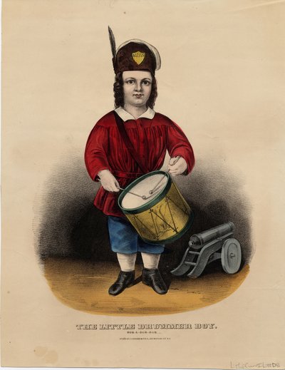 The little drummer boy: rub-a-dub-dub, pub. by Currier & Ives, c.1860 by American School
